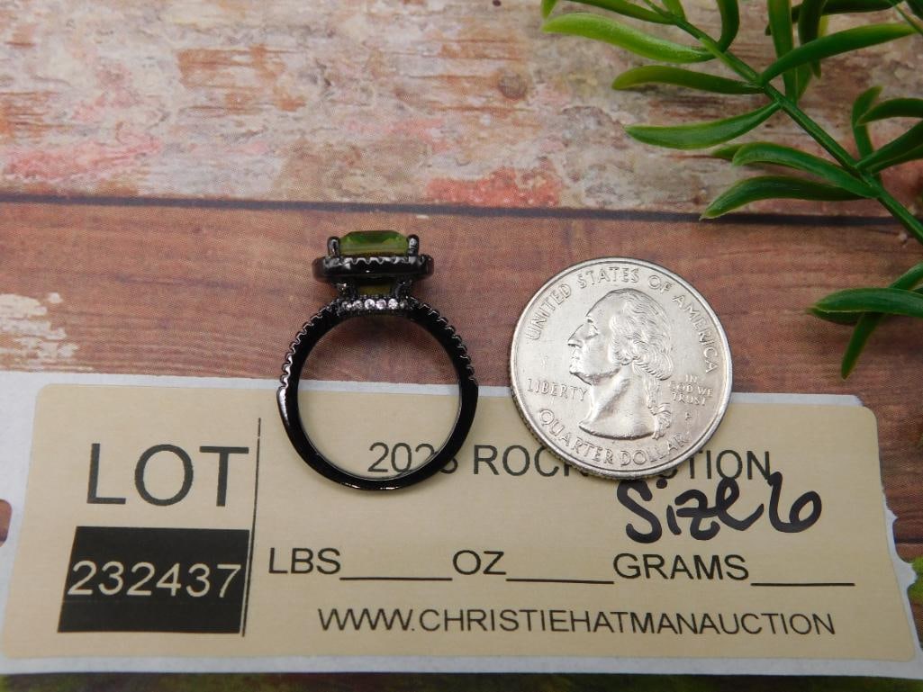 GENUINE STONE RING SIZE 6 - 4