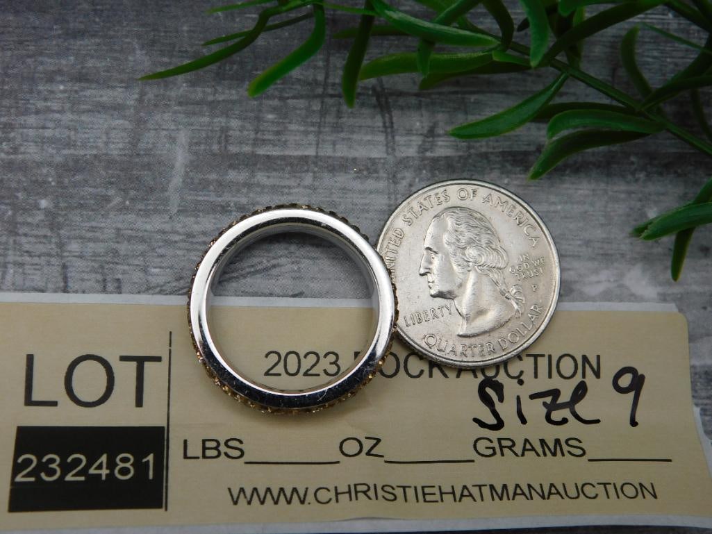 GENUINE STONE RING SIZE 9 - 4