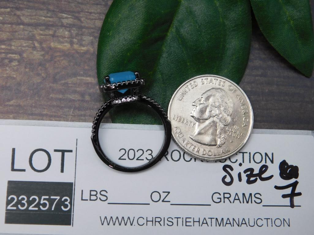 GENUINE STONE RING SIZE 7 - 2