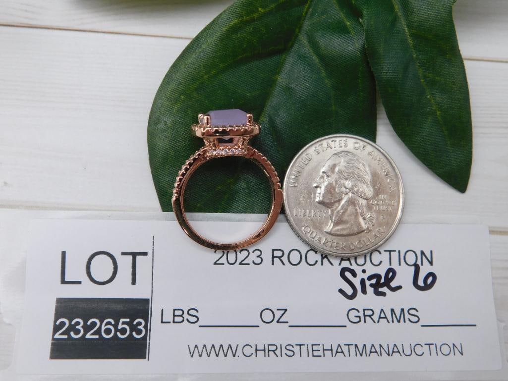 GENUINE STONE RING SIZE 6 - 4