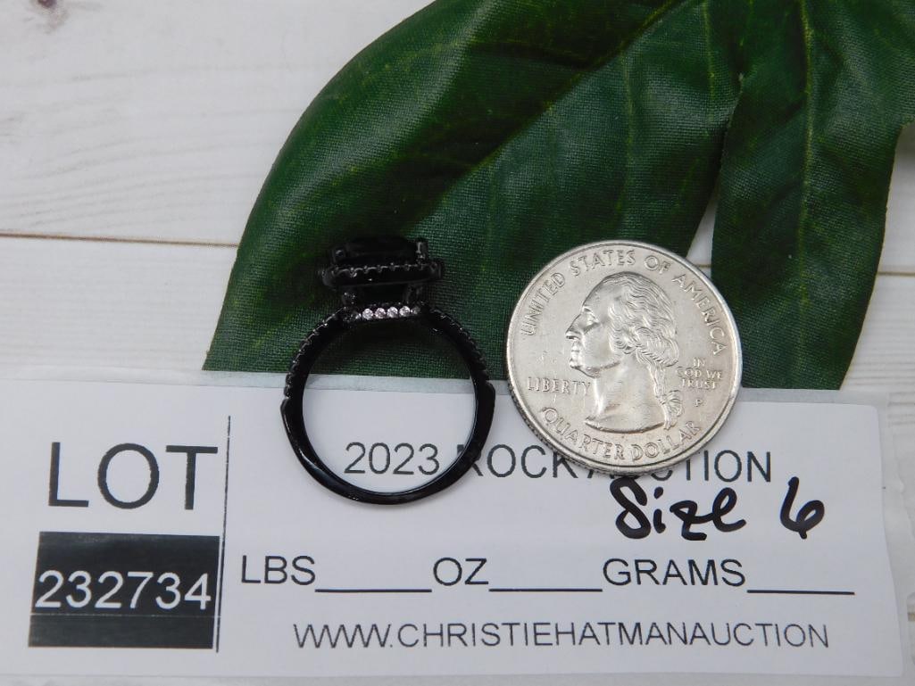 GENUINE STONE RING SIZE 6 - 2