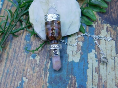 MIXED STONE PENDULUM ROCK STONE LAPIDARY SPECIMEN