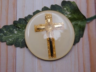 CROSS CABOCHON ROCK STONE LAPIDARY SPECIMEN