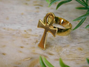 ANKH RING ROCK STONE LAPIDARY SPECIMEN