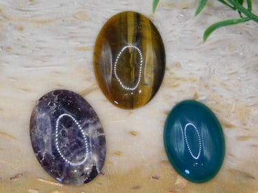 MIXED CABOCHON LOT ROCK STONE LAPIDARY SPECIMEN