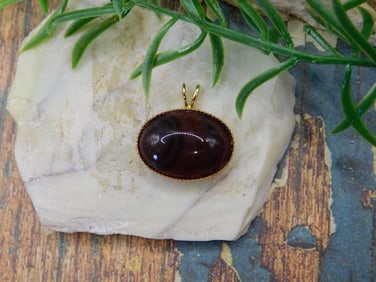 BANDED AGATE PENDANT ROCK STONE LAPIDARY SPECIMEN