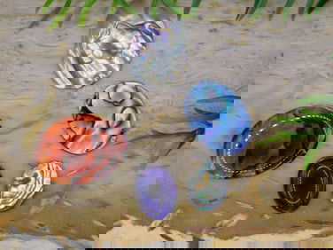 MIXED CABOCHON LOT ROCK STONE LAPIDARY SPECIMEN