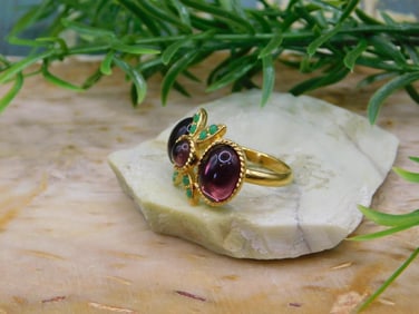 MIXED STONE BUTTERFLY RING ROCK STONE LAPIDARY SPECIMEN