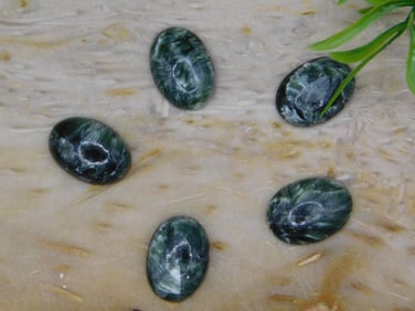 SERAPHINITE CABOCHONS ROCK STONE LAPIDARY SPECIMEN