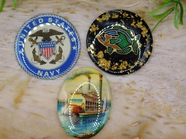 MIXED CABOCHON LOT ROCK STONE LAPIDARY SPECIMEN