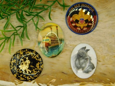 MIXED CABOCHON LOT ROCK STONE LAPIDARY SPECIMEN