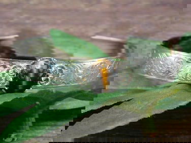 CATS EYE METAL CUFF ROCK STONE LAPIDARY SPECIMEN