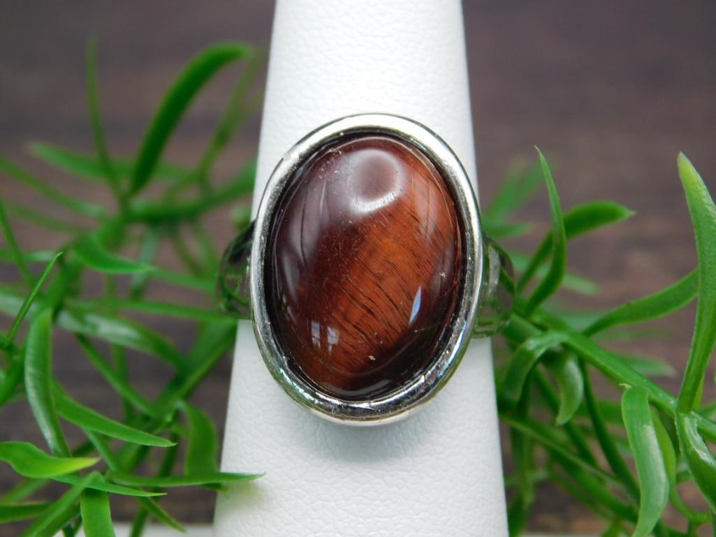MAHOGANY TIGERS EYE RING ROCK STONE LAPIDARY SPECIMEN: MAHOGANY TIGERS EYE RING ROCK STONE LAPIDARY SPECIMEN