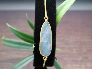 LABRADORITE ADJUSTABLE BRACELET ROCK STONE LAPIDARY SPECIMEN