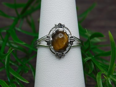 TIGERS EYE RING ROCK STONE LAPIDARY SPECIMEN