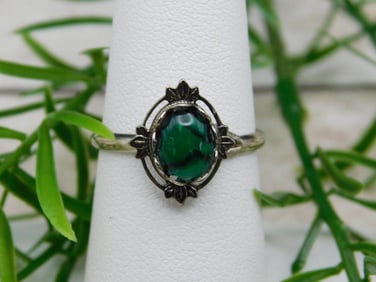 ABALONE STONE RING ROCK STONE LAPIDARY SPECIMEN