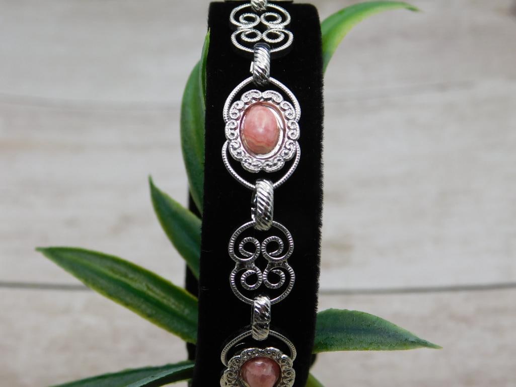 RHODOCHROSITE BRACELET ROCK STONE LAPIDARY SPECIMEN: RHODOCHROSITE BRACELET ROCK STONE LAPIDARY SPECIMEN