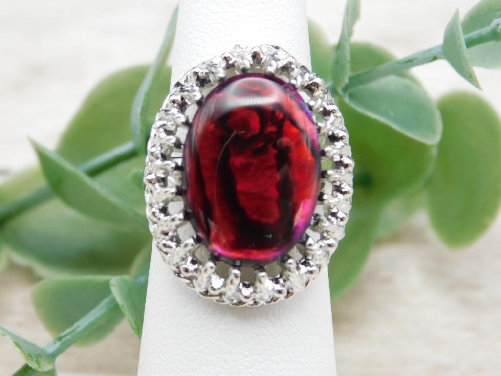 ABALONE STONE RING ROCK STONE LAPIDARY SPECIMEN: ABALONE STONE RING ROCK STONE LAPIDARY SPECIMEN