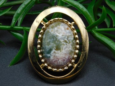 MOSS AGATE PENDANT ROCK STONE LAPIDARY SPECIMEN