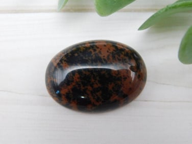 MAHOGANY OBSIDIAN CABOCHON ROCK STONE LAPIDARY SPECIMEN