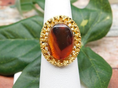 CARNELIAN RING ROCK STONE LAPIDARY SPECIMEN