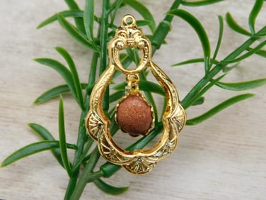 GOLDSTONE PENDANT ROCK STONE LAPIDARY SPECIMEN