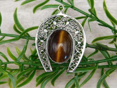 TIGER EYE PENDANT ROCK STONE LAPIDARY SPECIMEN