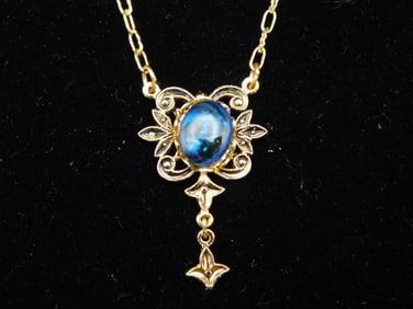 ABALONE STONE PENDANT NECKLACE ROCK STONE LAPIDARY SPECIMEN