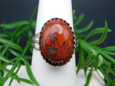 BRECCIATED JASPER RING ROCK STONE LAPIDARY SPECIMEN