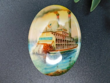 STEAM BOAT CABOCHON ROCK STONE LAPIDARY SPECIMEN