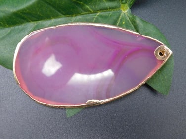 AGATE SLICE PENDANT ROCK STONE LAPIDARY SPECIMEN