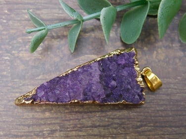 DRUZY QUARTZ PENDANT ROCK STONE LAPIDARY SPECIMEN