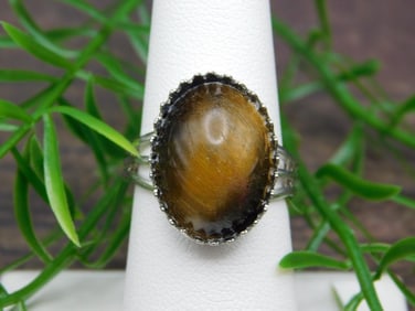 TIGERS EYE RING ROCK STONE LAPIDARY SPECIMEN