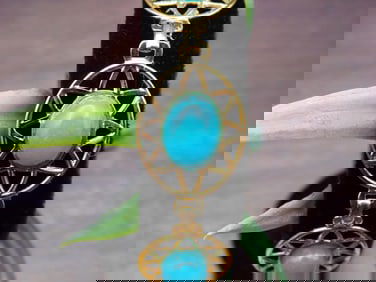 TURQUOISE BRACELET ROCK STONE LAPIDARY SPECIMEN