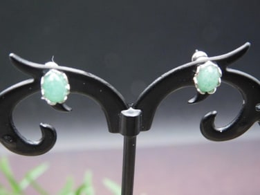 AVENTURINE EARRINGS ROCK STONE LAPIDARY SPECIMEN