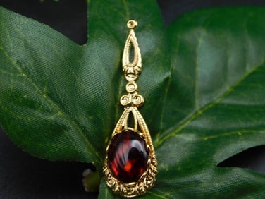 MAHOGANY OBSIDIAN PENDANT ROCK STONE LAPIDARY SPECIMEN