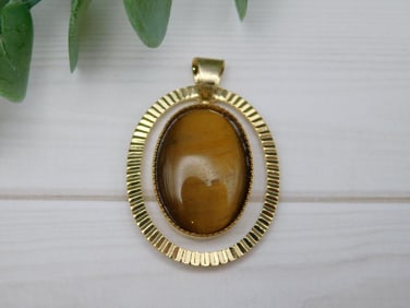 TIGERS EYE PENDANT ROCK STONE LAPIDARY SPECIMEN