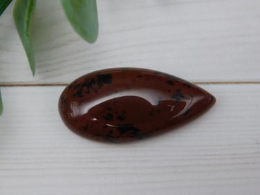 MAHOGANY OBSIDIAN CABOCHON ROCK STONE LAPIDARY SPECIMEN