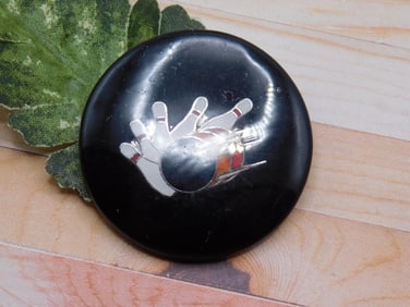 BOWLING CABOCHON ROCK STONE LAPIDARY SPECIMEN