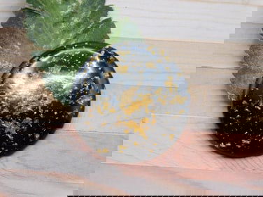 GOLD FLECKED CABOCHON ROCK STONE LAPIDARY SPECIMEN