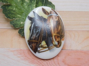 HORSE CABOCHON ROCK STONE LAPIDARY SPECIMEN