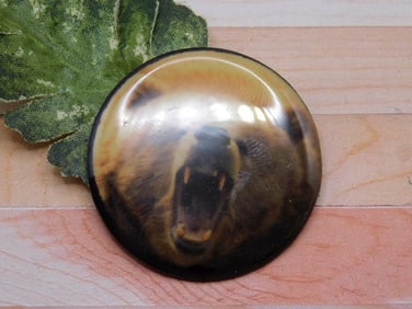 BEAR CABOCHON ROCK STONE LAPIDARY SPECIMEN