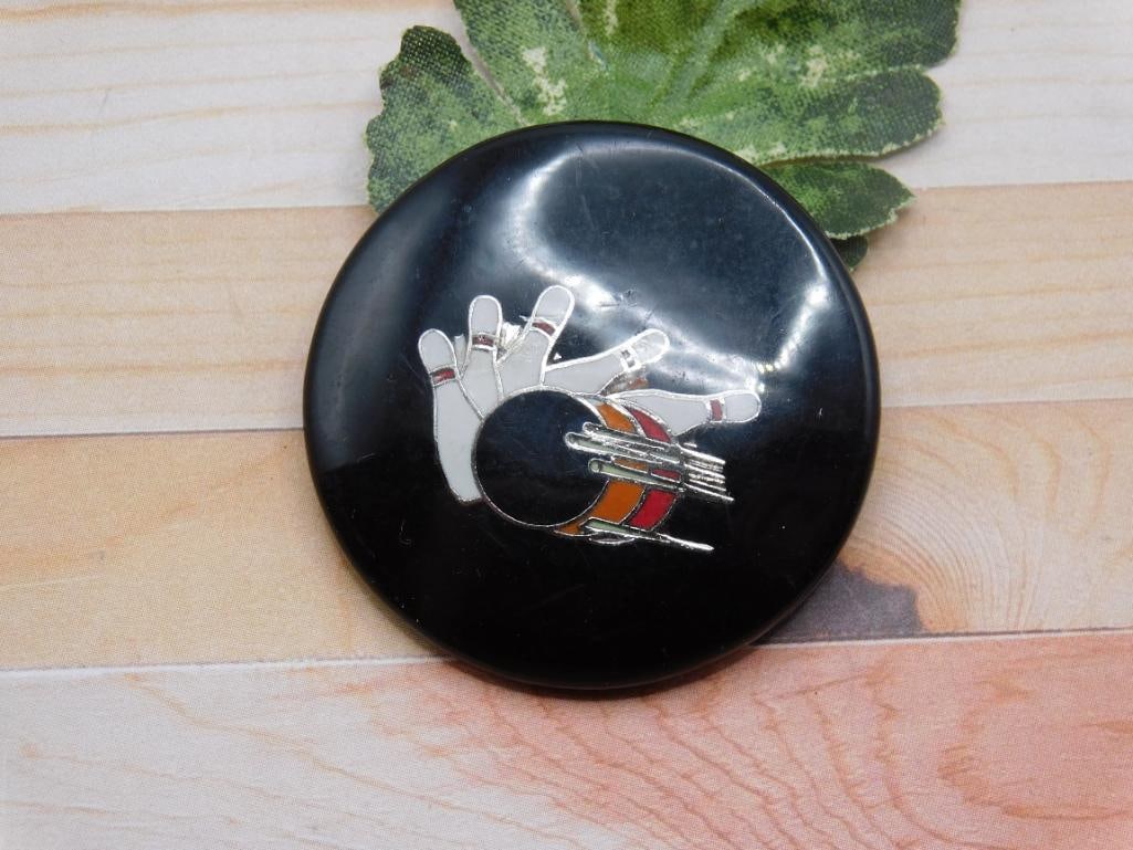 BOWLING CABOCHON ROCK STONE LAPIDARY SPECIMEN: BOWLING CABOCHON ROCK STONE LAPIDARY SPECIMEN