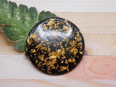 GOLD FLECKED CABOCHON ROCK STONE LAPIDARY SPECIMEN