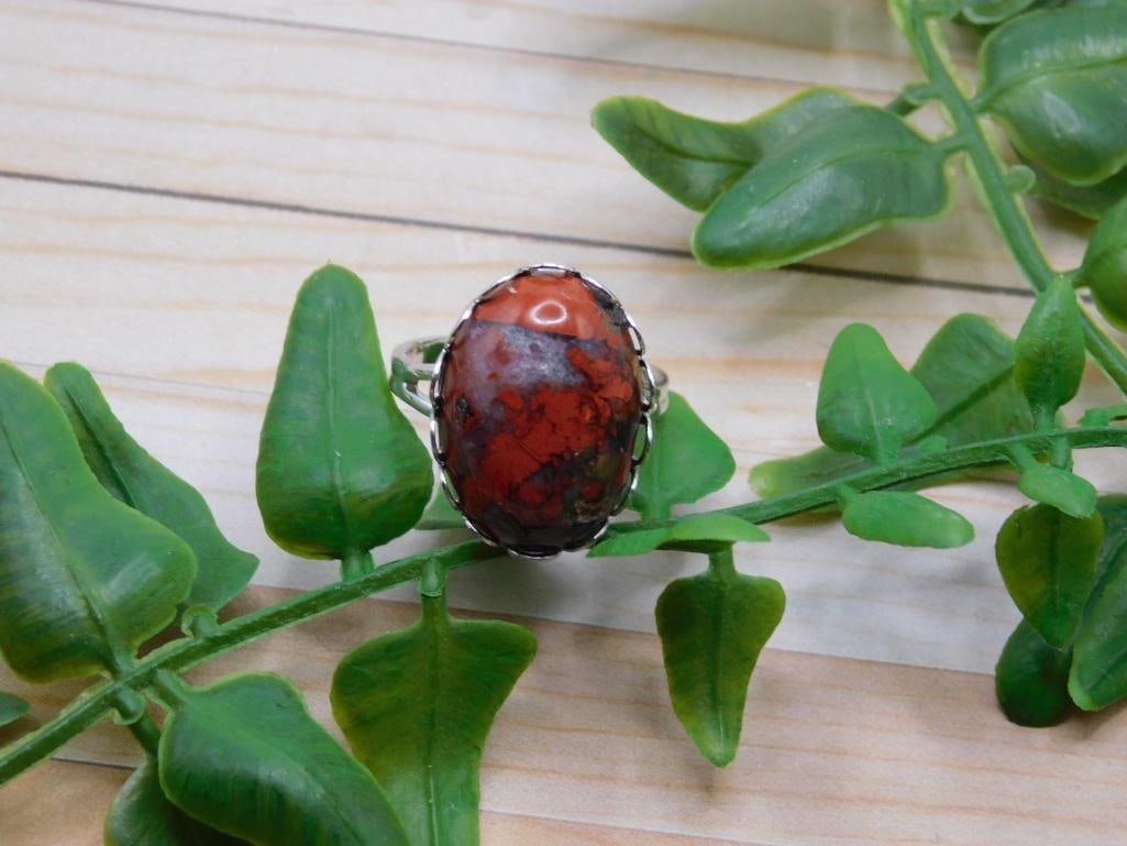 BRECCIATED JASPER RING ROCK STONE LAPIDARY SPECIMEN: BRECCIATED JASPER RING ROCK STONE LAPIDARY SPECIMEN