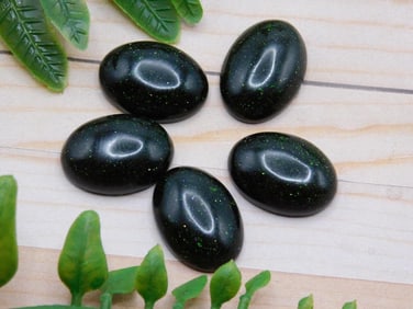 OBSIDIAN CABOCHONS ROCK STONE LAPIDARY SPECIMEN