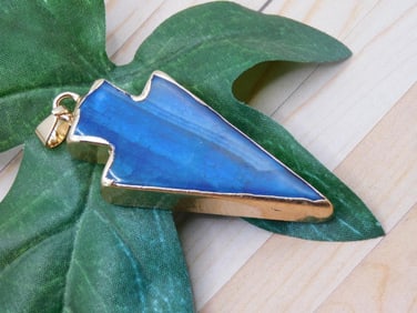 AGATE SLICE PENDANT ROCK STONE LAPIDARY SPECIMEN