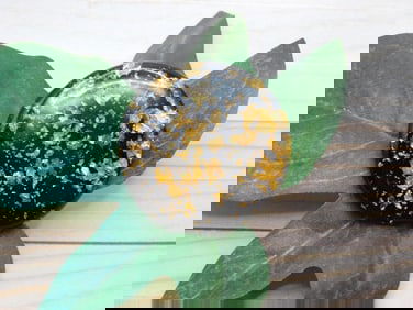 GOLD FLECKED CABOCHON ROCK STONE LAPIDARY SPECIMEN