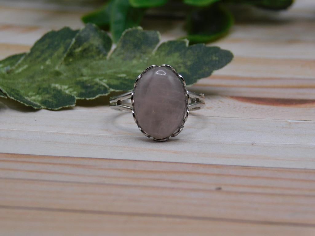 ROSE QUARTZ RING ROCK STONE LAPIDARY SPECIMEN: ROSE QUARTZ RING ROCK STONE LAPIDARY SPECIMEN