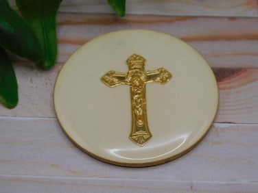 CROSS CABOCHON ROCK STONE LAPIDARY SPECIMEN